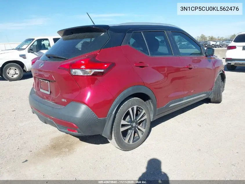 3N1CP5CU0KL562476 2019 Nissan Kicks Sr