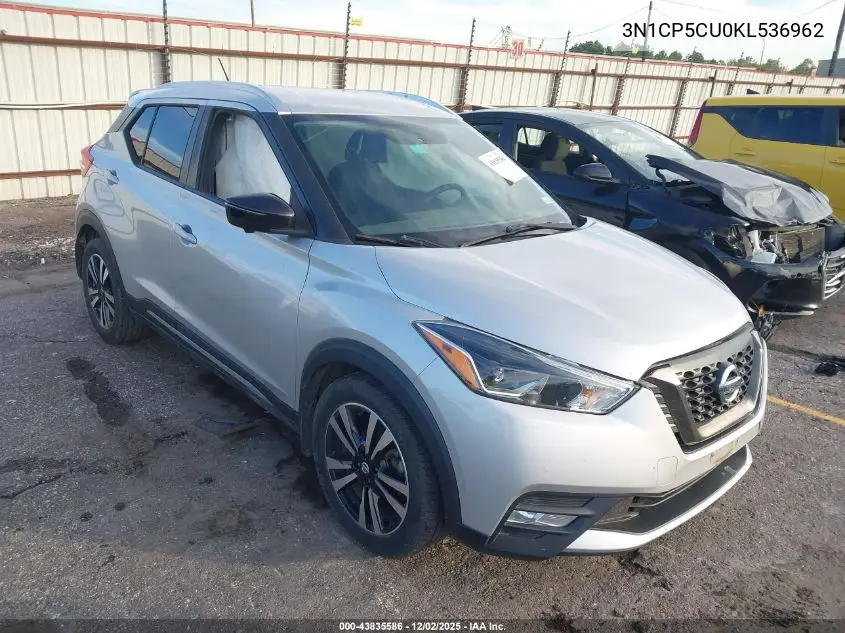 3N1CP5CU0KL536962 2019 Nissan Kicks Sr