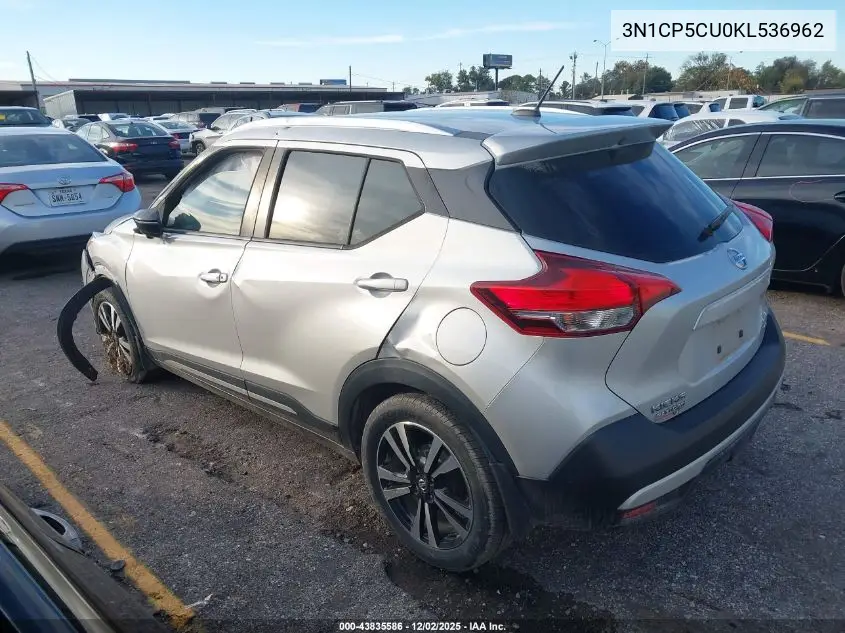 3N1CP5CU0KL536962 2019 Nissan Kicks Sr