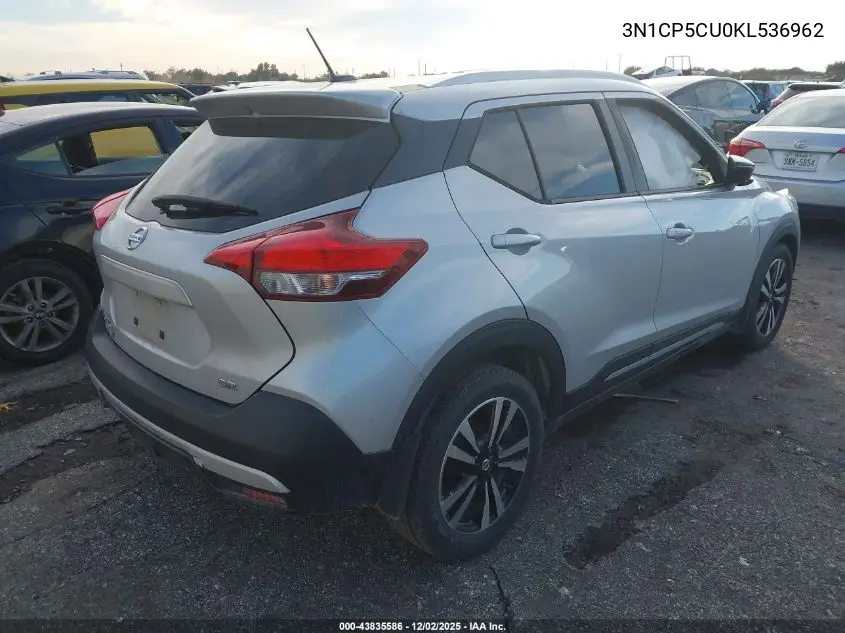 3N1CP5CU0KL536962 2019 Nissan Kicks Sr