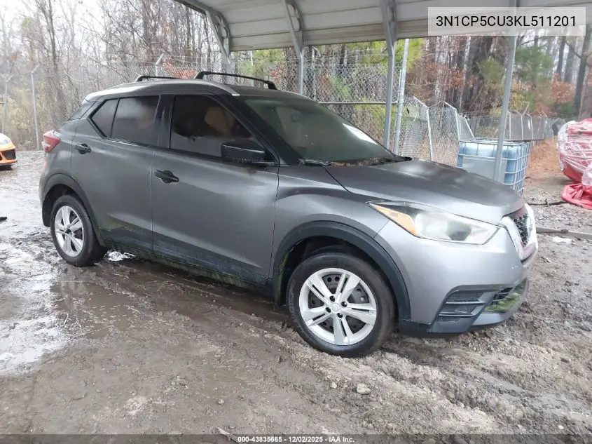 3N1CP5CU3KL511201 2019 Nissan Kicks S
