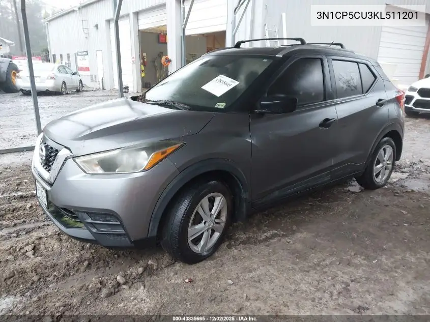 3N1CP5CU3KL511201 2019 Nissan Kicks S