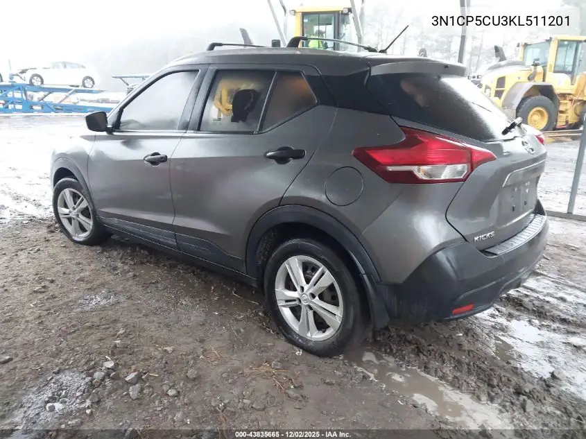 3N1CP5CU3KL511201 2019 Nissan Kicks S