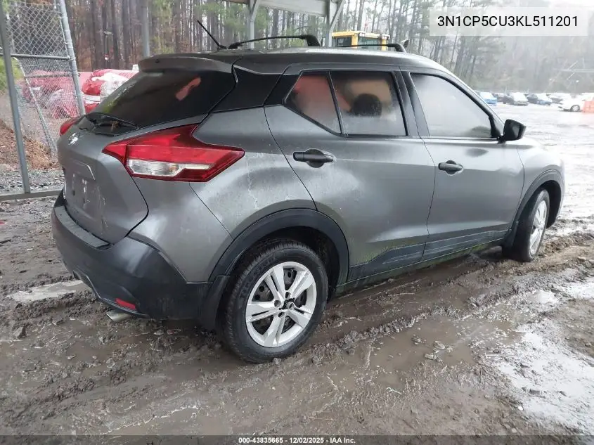 3N1CP5CU3KL511201 2019 Nissan Kicks S