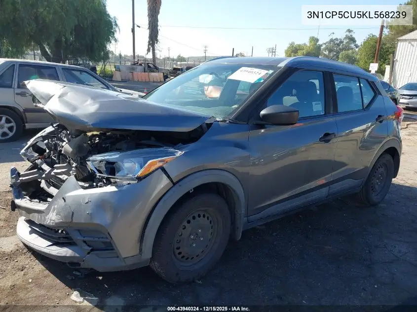 3N1CP5CU5KL568239 2019 Nissan Kicks S