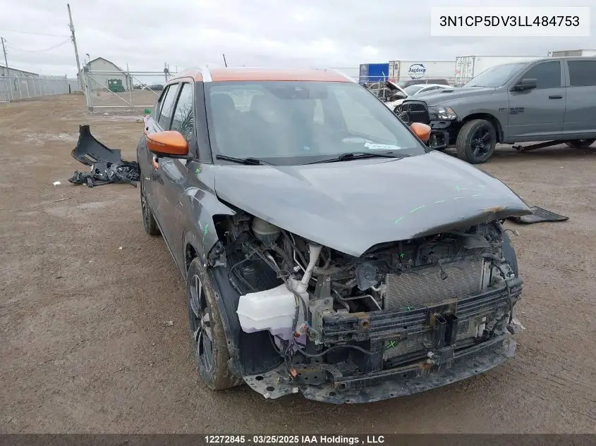 3N1CP5DV3LL484753 2020 Nissan Kicks Sr