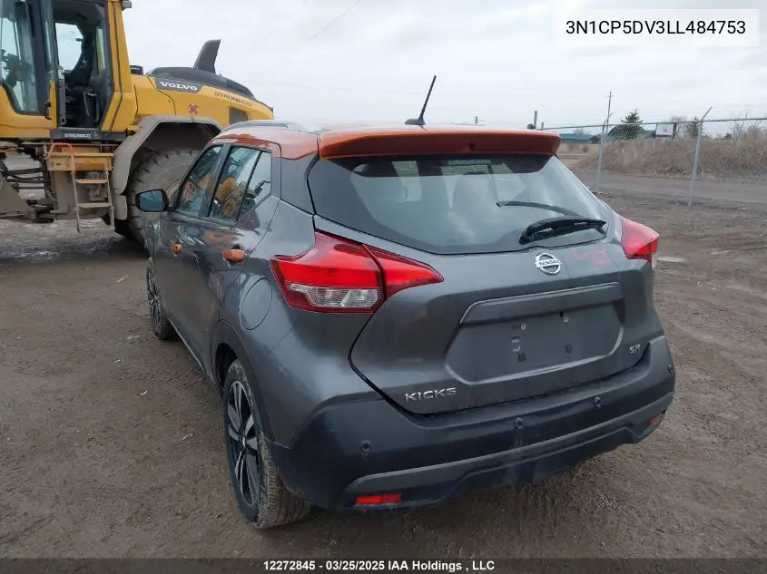 3N1CP5DV3LL484753 2020 Nissan Kicks Sr