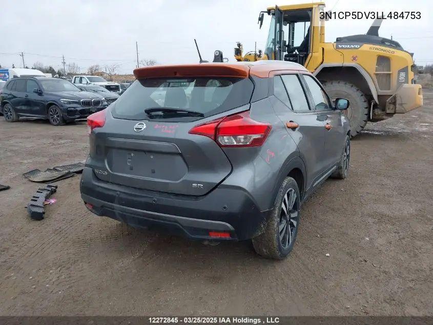 3N1CP5DV3LL484753 2020 Nissan Kicks Sr