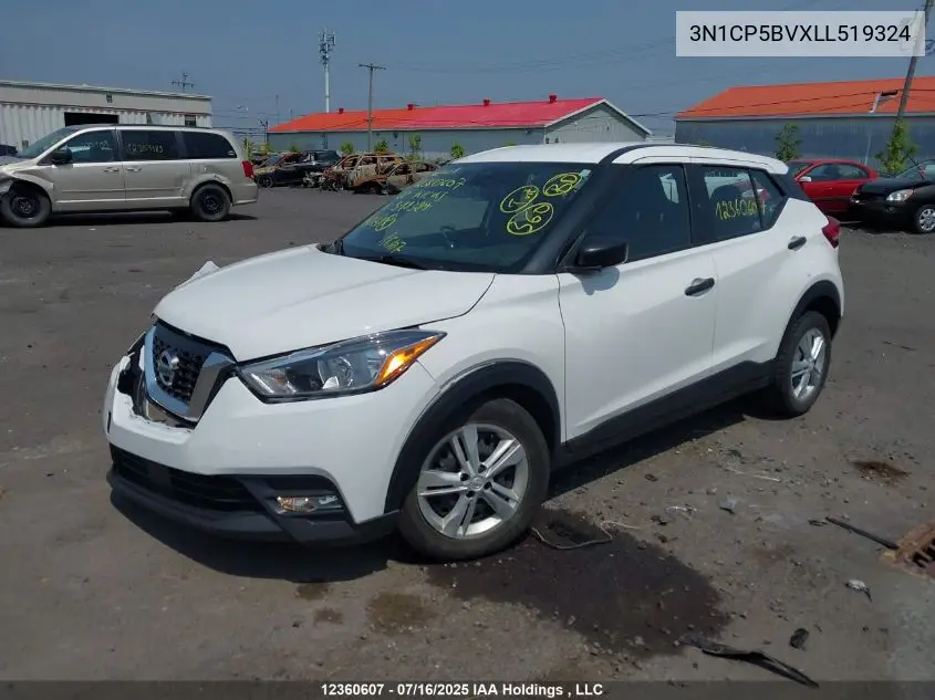 3N1CP5BVXLL519324 2020 Nissan Kicks