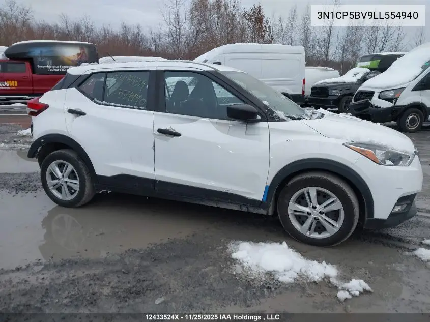 3N1CP5BV9LL554940 2020 Nissan Kicks S