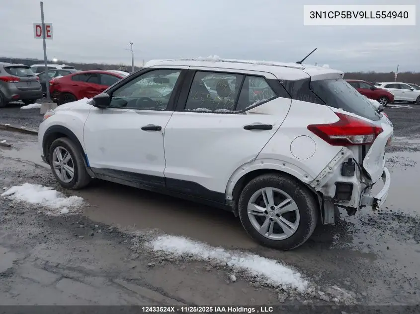 3N1CP5BV9LL554940 2020 Nissan Kicks S