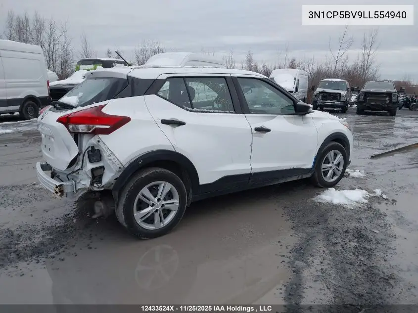 3N1CP5BV9LL554940 2020 Nissan Kicks S