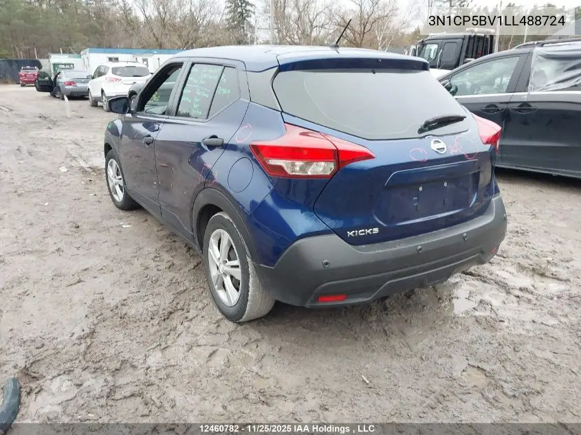 3N1CP5BV1LL488724 2020 Nissan Kicks S