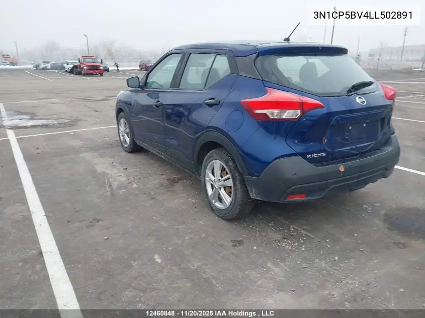 3N1CP5BV4LL502891 2020 Nissan Kicks S