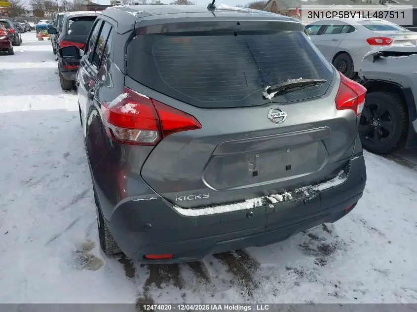 3N1CP5BV1LL487511 2020 Nissan Kicks S