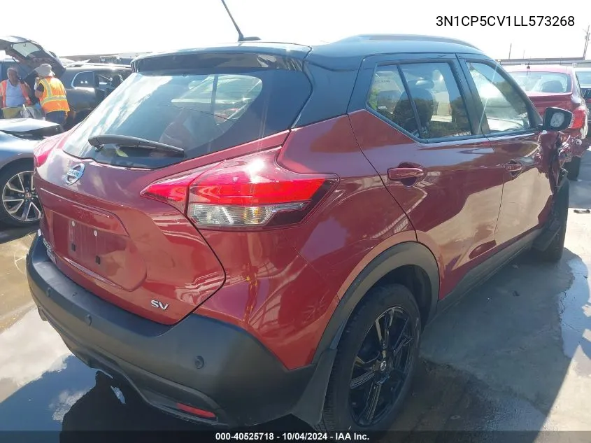 3N1CP5CV1LL573268 2020 Nissan Kicks Sv Xtronic Cvt