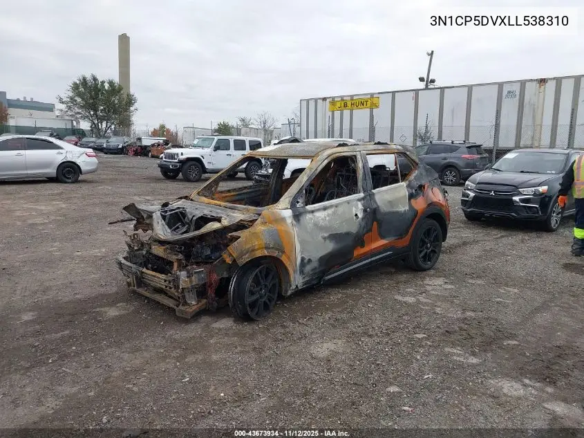3N1CP5DVXLL538310 2020 Nissan Kicks Sr Xtronic Cvt
