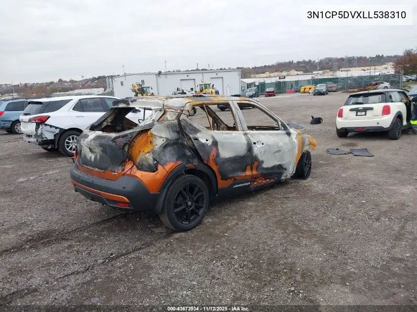 3N1CP5DVXLL538310 2020 Nissan Kicks Sr Xtronic Cvt