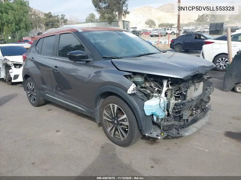 3N1CP5DV5LL553328 2020 Nissan Kicks Sr Xtronic Cvt