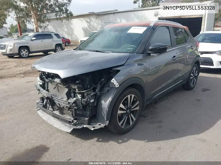 3N1CP5DV5LL553328 2020 Nissan Kicks Sr Xtronic Cvt