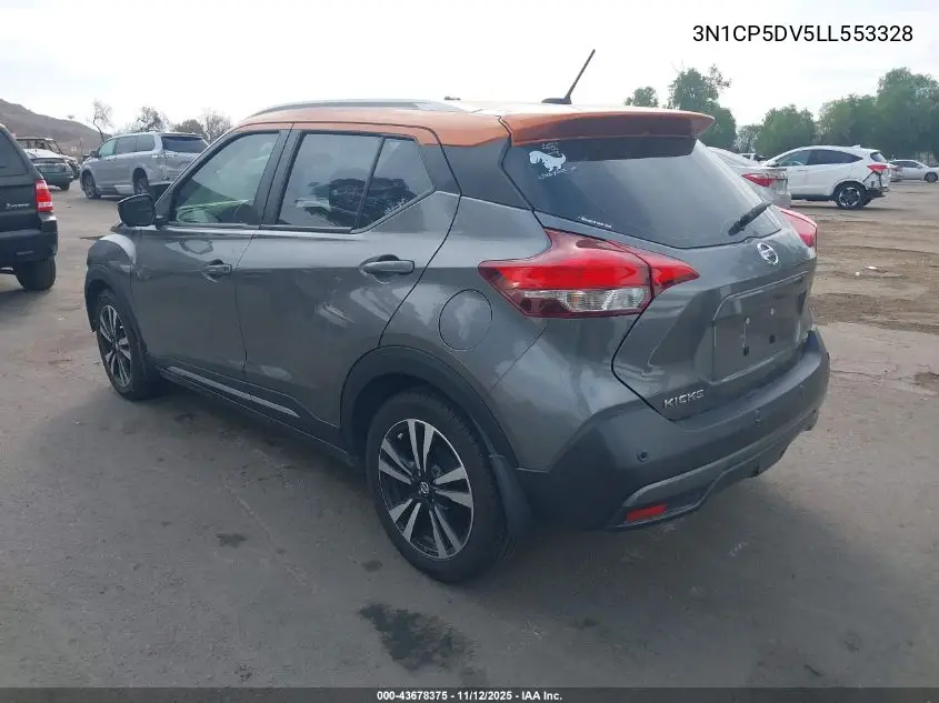3N1CP5DV5LL553328 2020 Nissan Kicks Sr Xtronic Cvt