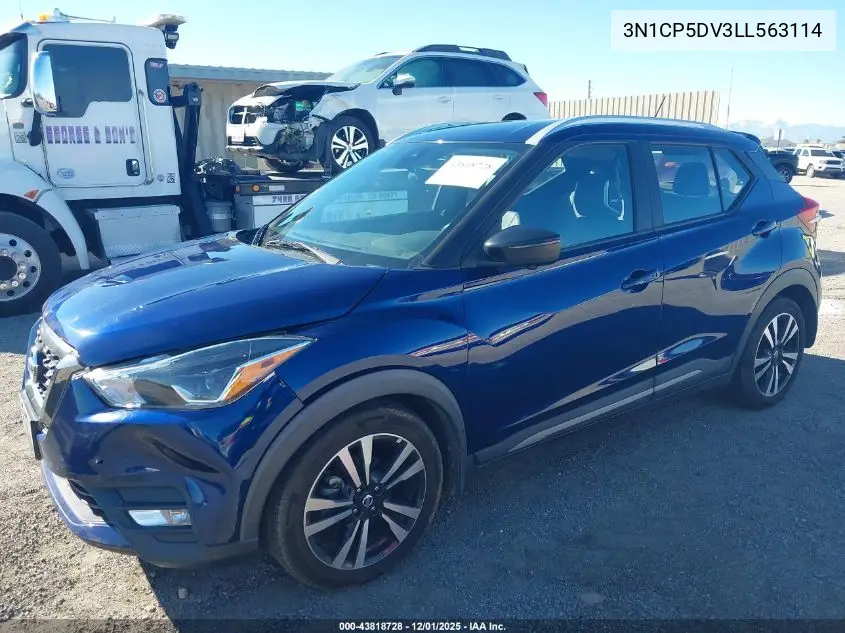 3N1CP5DV3LL563114 2020 Nissan Kicks Sr Xtronic Cvt