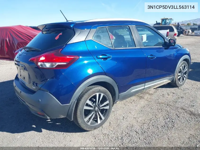 3N1CP5DV3LL563114 2020 Nissan Kicks Sr Xtronic Cvt