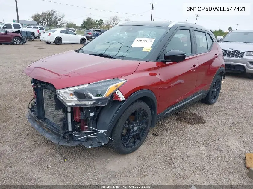 3N1CP5DV9LL547421 2020 Nissan Kicks Sr Xtronic Cvt