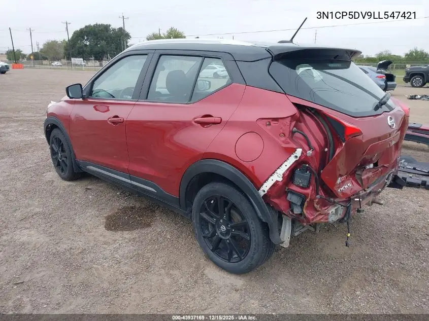 3N1CP5DV9LL547421 2020 Nissan Kicks Sr Xtronic Cvt