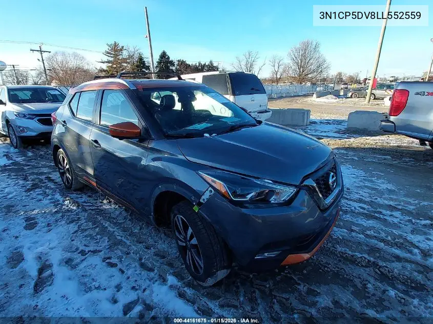 3N1CP5DV8LL552559 2020 Nissan Kicks Sr Xtronic Cvt