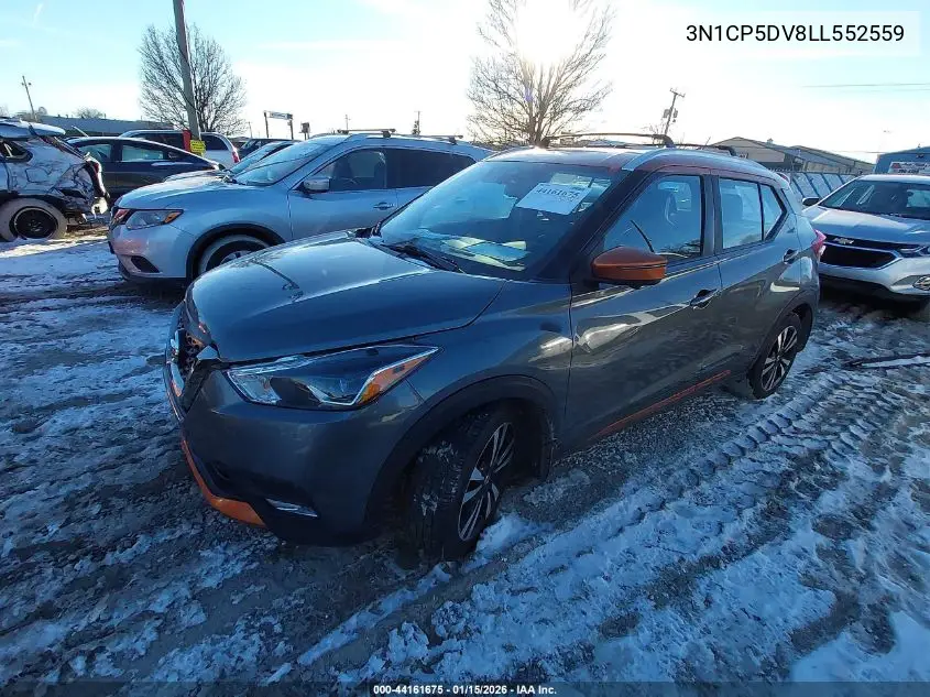 3N1CP5DV8LL552559 2020 Nissan Kicks Sr Xtronic Cvt