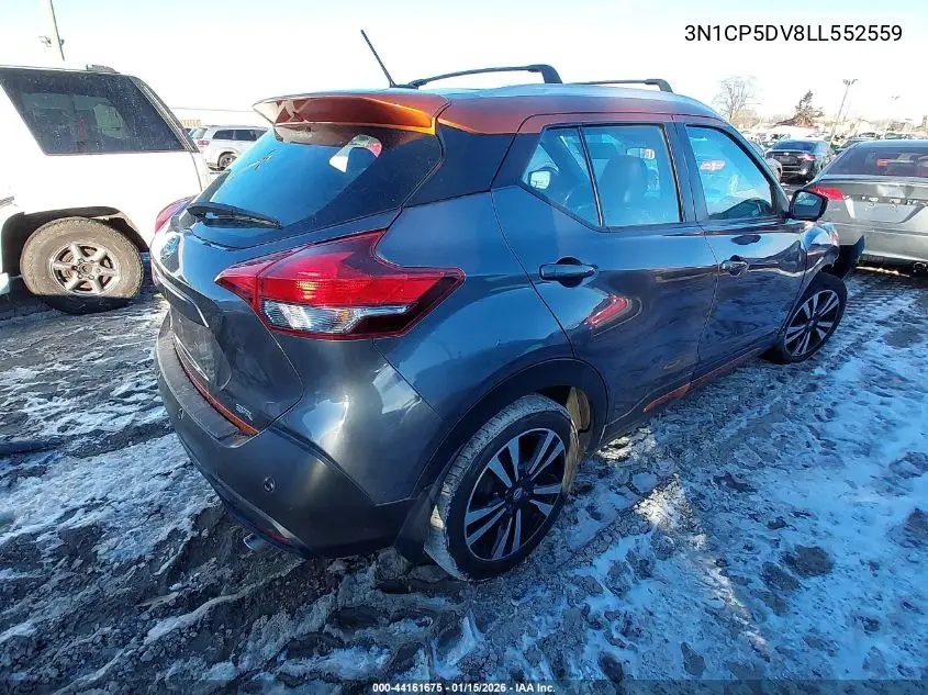 3N1CP5DV8LL552559 2020 Nissan Kicks Sr Xtronic Cvt