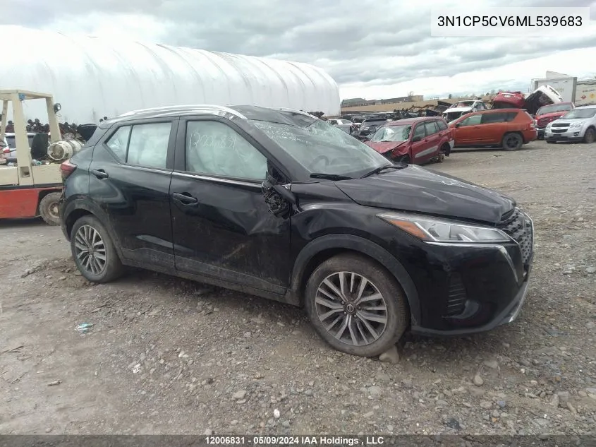 2021 Nissan Kicks Sv Xtronic Cvt VIN: 3N1CP5CV6ML539683 Lot: 12006831