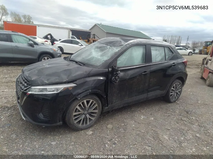 2021 Nissan Kicks Sv Xtronic Cvt VIN: 3N1CP5CV6ML539683 Lot: 12006831