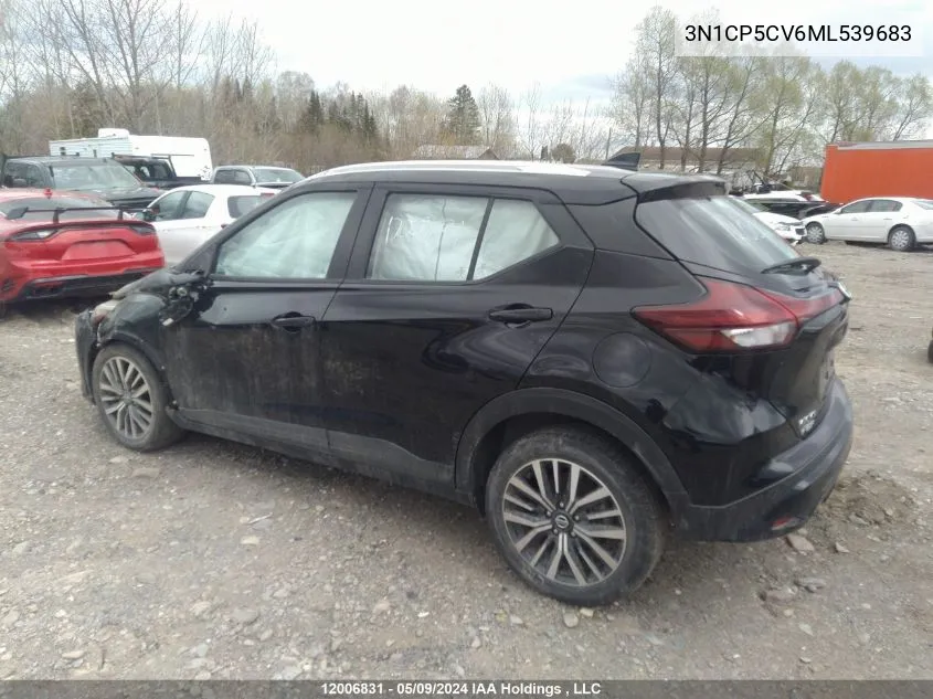 2021 Nissan Kicks Sv Xtronic Cvt VIN: 3N1CP5CV6ML539683 Lot: 12006831