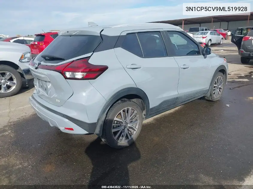 3N1CP5CV9ML519928 2021 Nissan Kicks Sv Xtronic Cvt