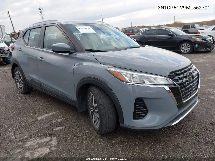 3N1CP5CV9ML562701 2021 Nissan Kicks Sv Xtronic Cvt
