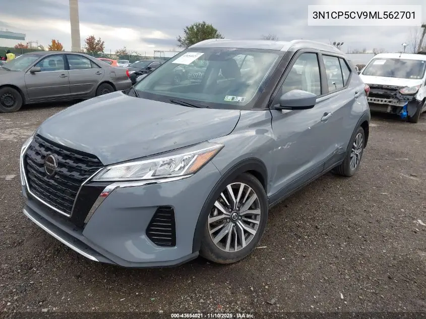 3N1CP5CV9ML562701 2021 Nissan Kicks Sv Xtronic Cvt