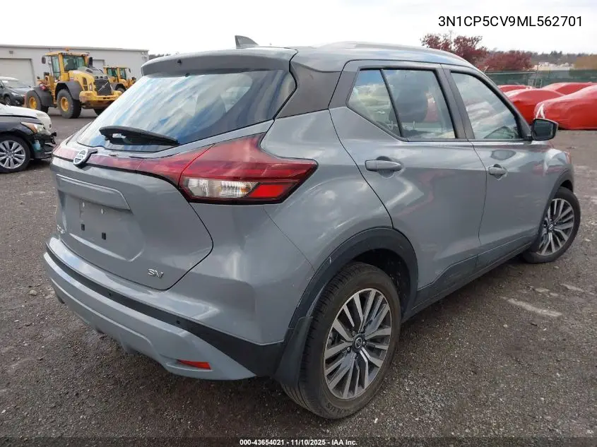 3N1CP5CV9ML562701 2021 Nissan Kicks Sv Xtronic Cvt