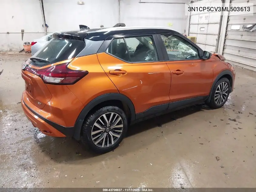 3N1CP5CV3ML503613 2021 Nissan Kicks Sv Xtronic Cvt