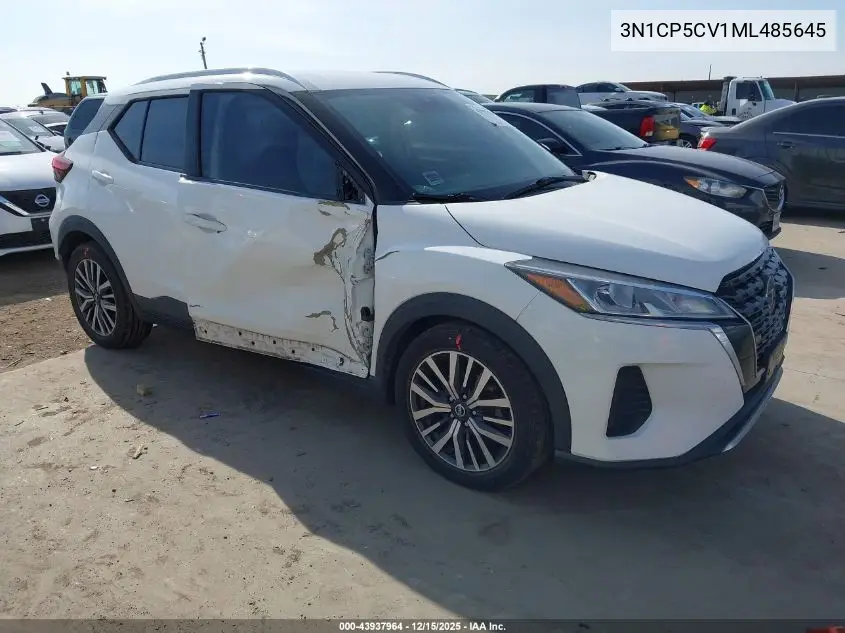 3N1CP5CV1ML485645 2021 Nissan Kicks Sv Xtronic Cvt