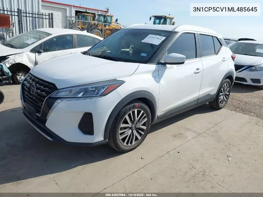 3N1CP5CV1ML485645 2021 Nissan Kicks Sv Xtronic Cvt