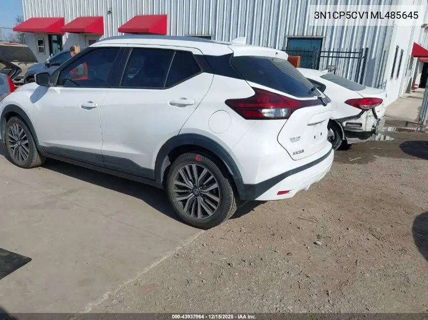 3N1CP5CV1ML485645 2021 Nissan Kicks Sv Xtronic Cvt