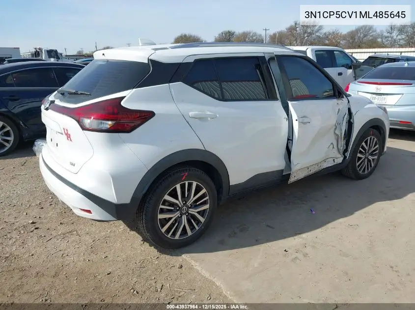 3N1CP5CV1ML485645 2021 Nissan Kicks Sv Xtronic Cvt