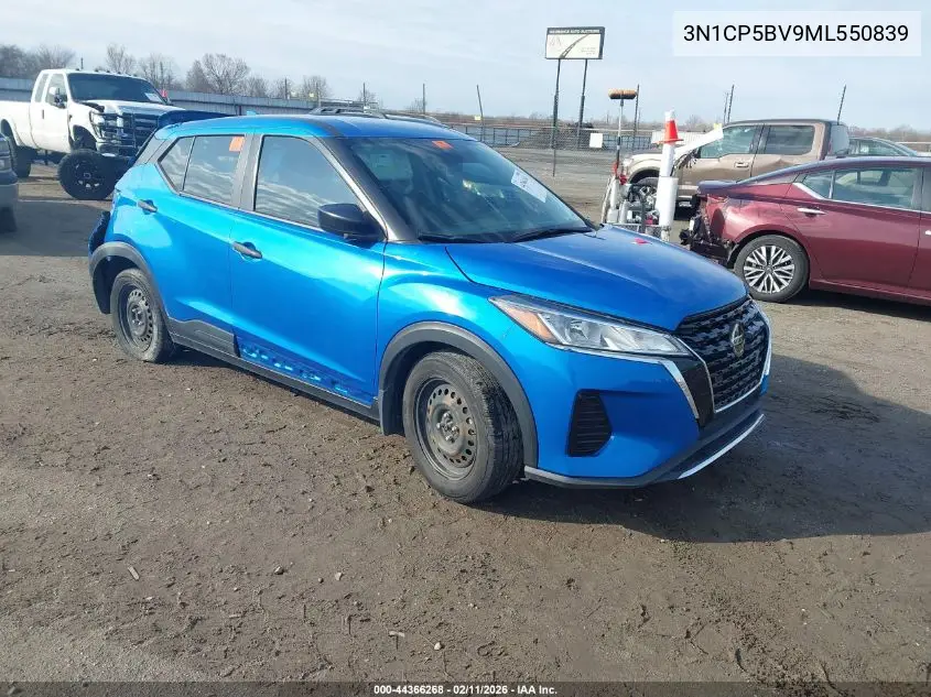 3N1CP5BV9ML550839 2021 Nissan Kicks S Xtronic Cvt