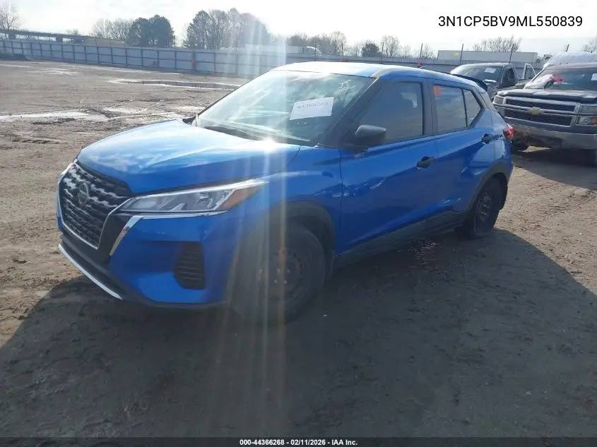 3N1CP5BV9ML550839 2021 Nissan Kicks S Xtronic Cvt