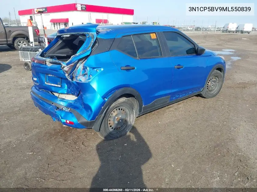 3N1CP5BV9ML550839 2021 Nissan Kicks S Xtronic Cvt