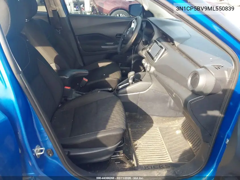 3N1CP5BV9ML550839 2021 Nissan Kicks S Xtronic Cvt