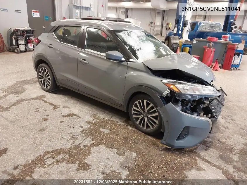 3N1CP5CV0NL511041 2022 Nissan Kicks Sv