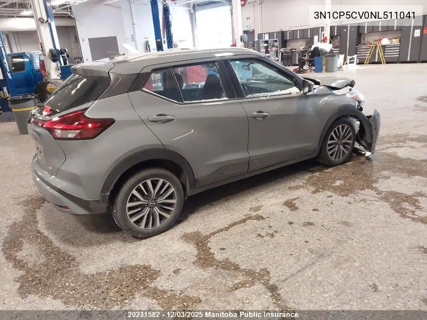 3N1CP5CV0NL511041 2022 Nissan Kicks Sv